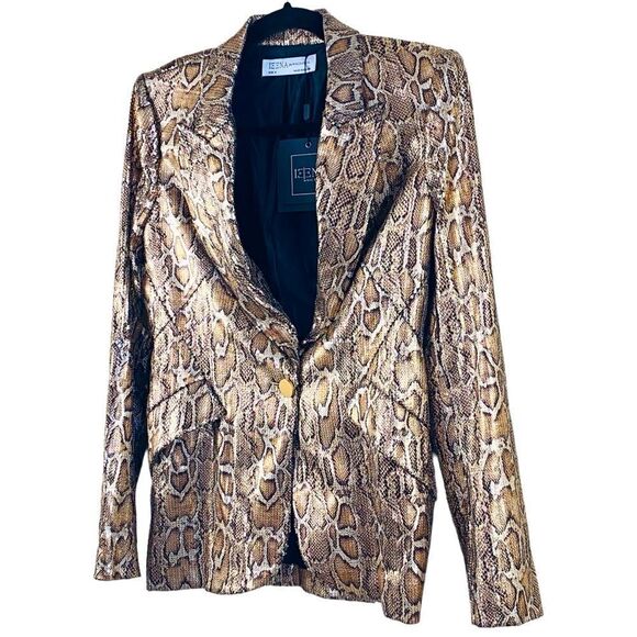 IEENA for Mac Duggal Sequin Leopard Print Blazer Sz 6 NWT - Picture 8 of 16